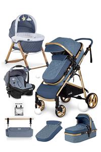 Kiwi 6 IN 1 Yenidoğan Set City Way Bebek Arabası ve Sleeper Sallanabilir Beşik-Lacivert