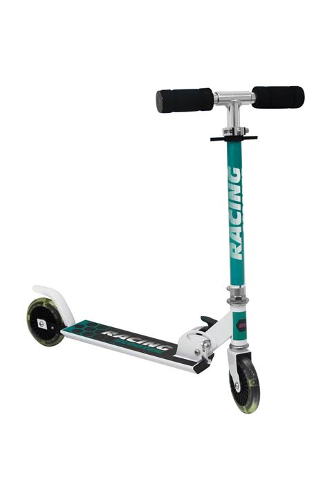 CAN LED Işıklı 12 cm Teker, 3 Boy Ayarlamalı Katlanabilir Metal Scooter