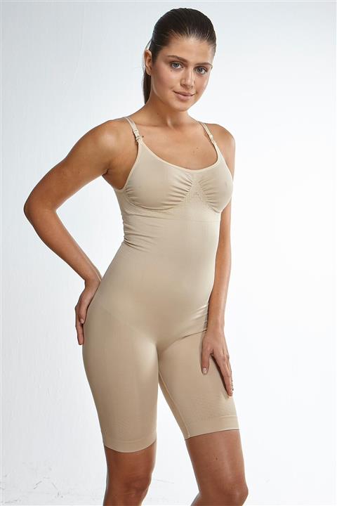 bejamonti Kadın Ten Bodyshape Vücut Sıkılaştırıcı Askılı Uzun Korse