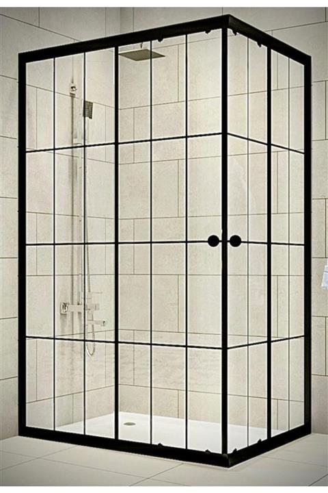 Durul Duşakabin 90x110 Dikdörtgen Siyah Karolaj Cam