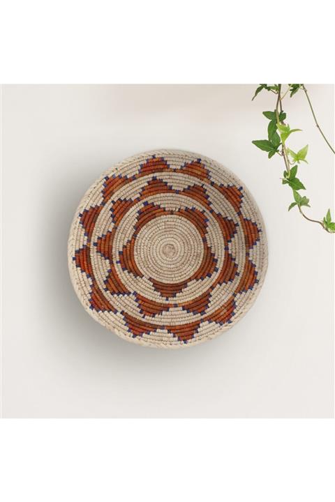 Ashweavers Işıltı - Kiremit Ve Mor Hasır Duvar Tabağı