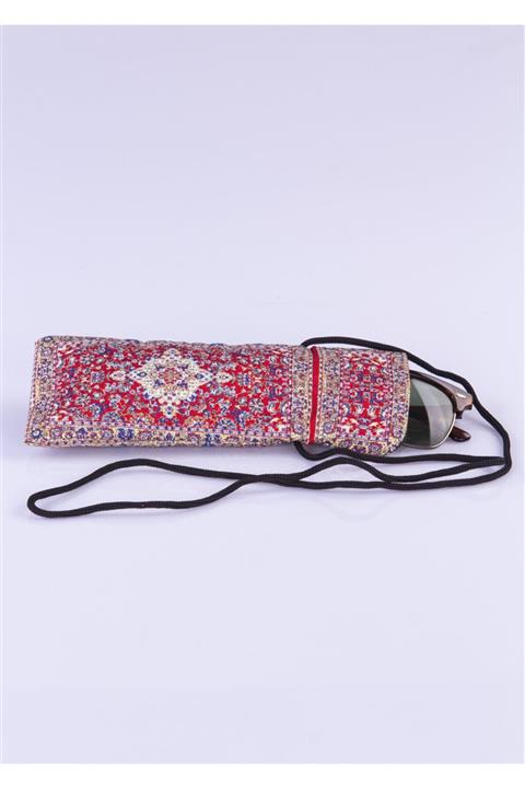 MOTTİF İSTANBUL Dokuma Simli Gözlük Kılıfı 2900.559 Bordo