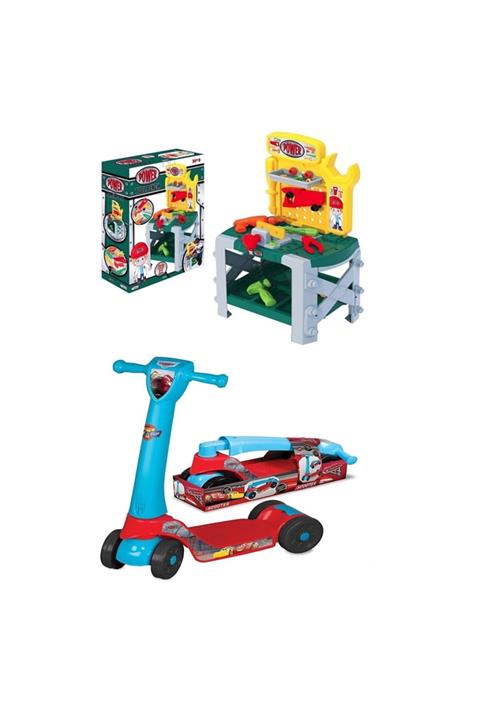 BigsToy Süper Ikili Scooter Ve Tamir Seti