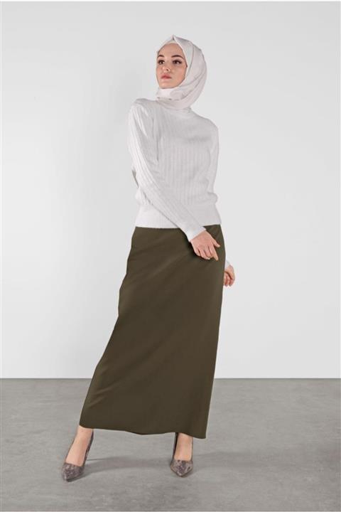 TRENDTESETTÜR Kadın Krem Fitilli Kazak 9426