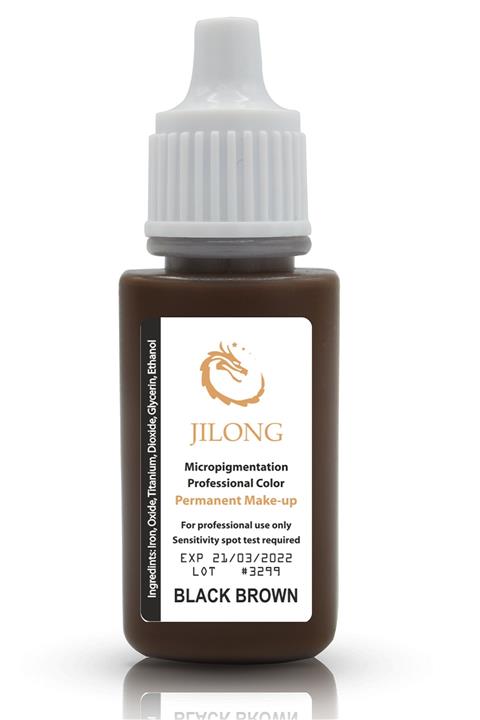 Jilong Kalıcı Makyaj Pigmenti Black Brown 20 ml