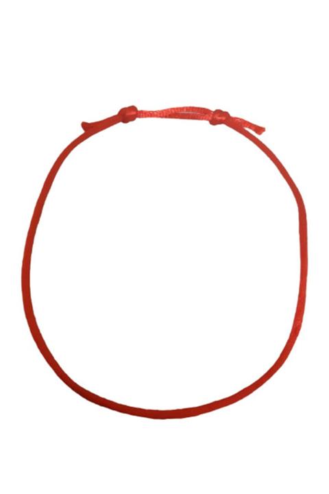 banilya Kadın Kalın Parlayan Kırmızı Ip Halhal