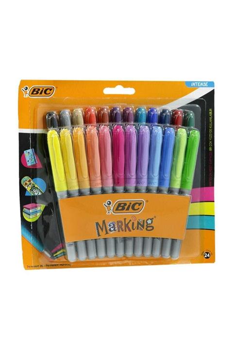 BIG Marking Kalem Marker 24 Renk 24'lü Intense Fine