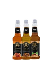 By Tüfekçi 3'lü Avantajlı Paket (Karamel, Chai Tea, Fındık) Kahve Şurubu 3x750ml