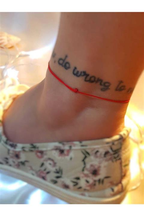 Mini Lion Kırmızı Ip Halhal