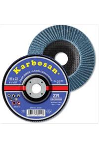 KARBOSAN Flap Disk Zirkonyum 115x22 Mm 80 Kum 10 Adet