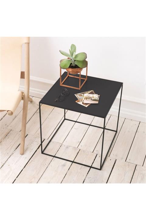 DEKOPRATİK Siyah  Metal Yan Sehpa