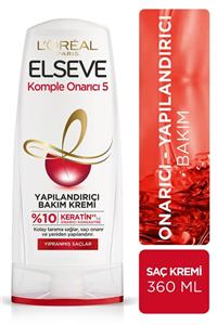 ELSEVE Komple Onarıcı 5 Yıpranmış Saçlar Için Keratinxs Içeren Yapılandırıcı Bakım Kremi 360 ml