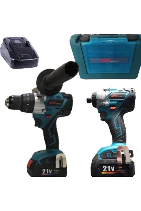 komson Ikili Set Torklu Vidalama Şarjlı Matkap 5ah