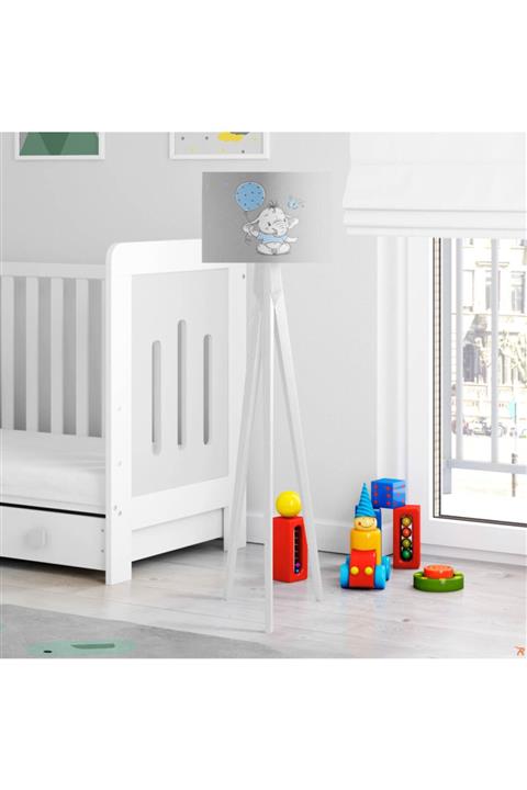 Çekirdek Home Mavi Balonlu Fil Çocuk Odası Lambader