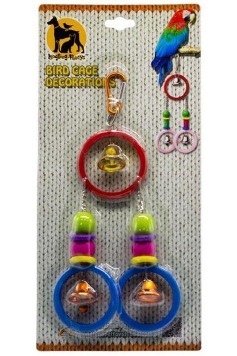 LONGTENG PETTOYS Longteng Kuşlar Için Lüx Dekoratif Halkalı Zilli Oyuncak