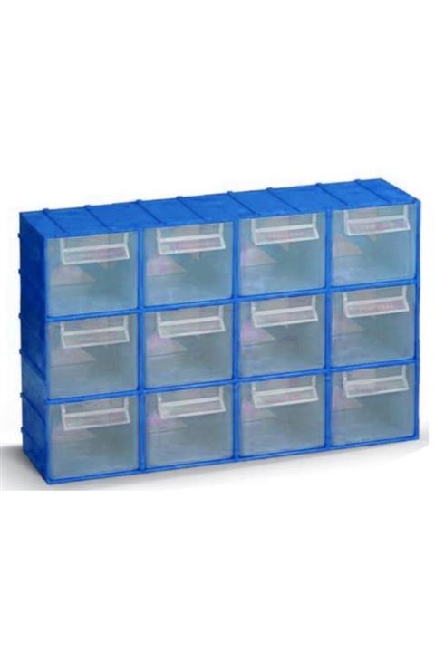 Badem10 Organizer Alet Takım Çantası Hobi Kutusu Set 6 Mavi