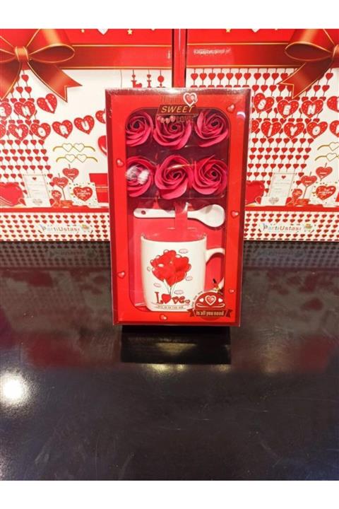 ASVASHOP Güllü Bardak Seti Dekoratif Hediyelik