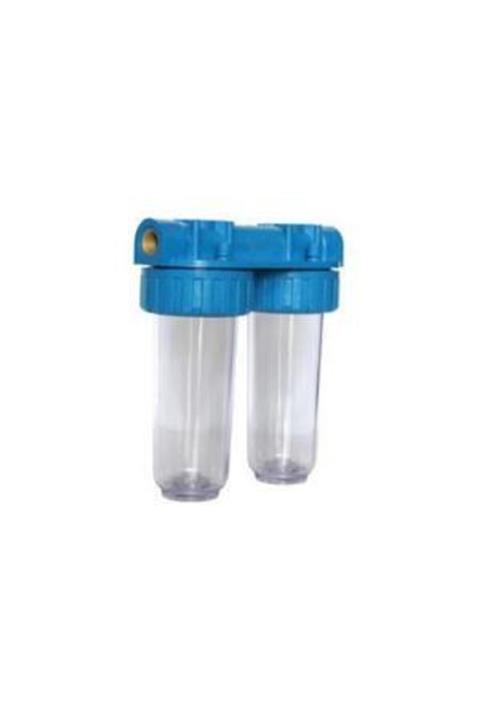 Aquafer 1034 Çiftli Boş Filtre Kabı 3/4 Inc Ikili Su Filtresi
