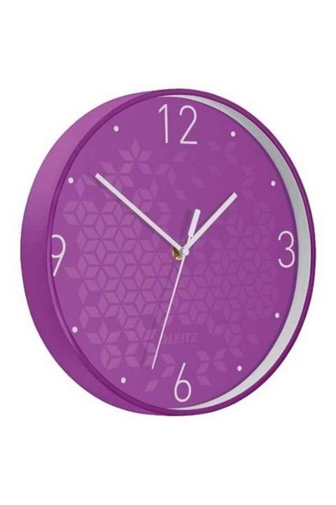 Leitz Leıtz 9015 Wow Duvar Saati Metalik Mor