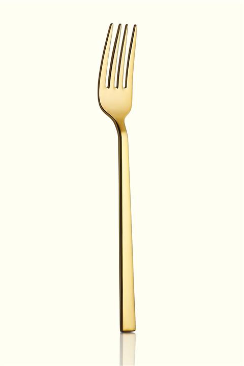 Avcı Klas Titanyum Gold 12 Adet Yemek Çatalı 18/10 Paslanmaz Çelik 3 mm