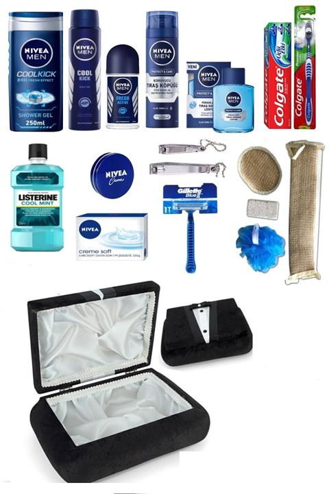 Nivea Damat Söz Nişan Ceyız Sandıgı Bohca Seti - Damat Bohcası Traş Seti