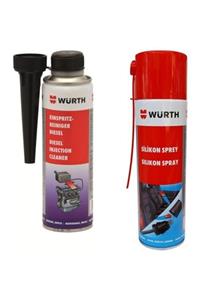 Würth Dizel Yakıt Sistem Ve Enjektör Temizleyici 300 ml + Silikon Sprey 500 ml 2'li Set