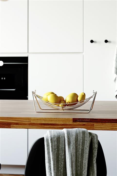 Teknotel Metal Kase Meyve Sepeti Meyvelik Krom Mg307