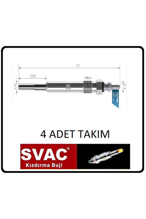 SVAC Kızdırma Bujisi A4 A6 A8 Passat Super B 2.5 Tdi V6 Takım 6 Ad. Sv008 Oem No: 59963319