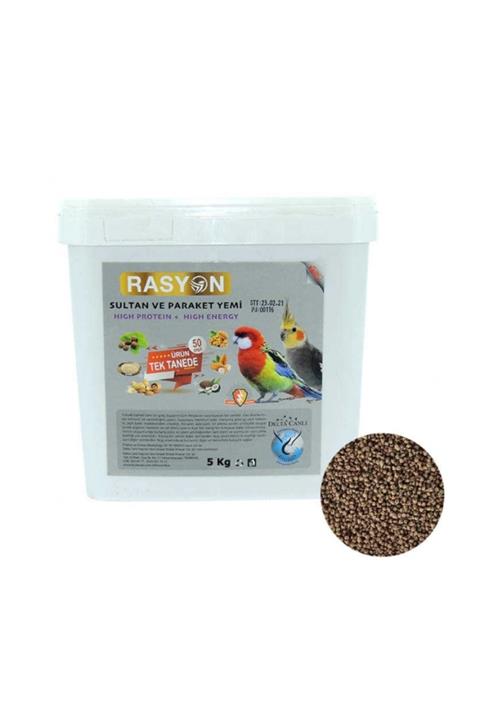 No Label Rasyon Paraket Sultan Papağanı Yemi 5kg High Energy & Protein