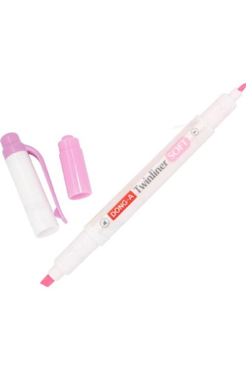 DongA Twinliner Soft Fosforlu Kalem Pembe No:16