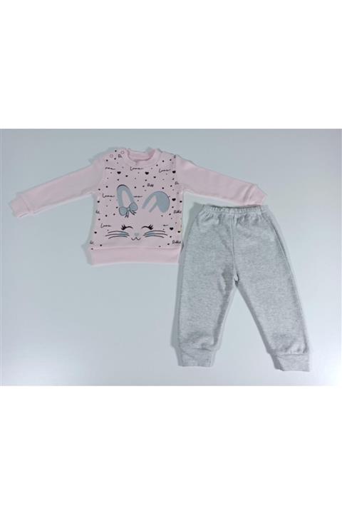HAPŞII KİDS Ema Baby 1016 Kız Bebek Ikili Pijama Takımı