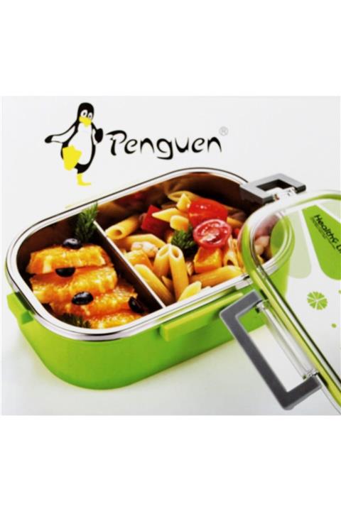 Penguen Iki Bölümlü Yemek Sefer Tası Png-1304 Pembe