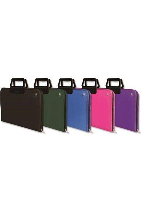 Bafix Fermuarlı Parçalı Deri Resim-proje Çantası 38x55 Cm Turkuaz Bfx-3855-dt