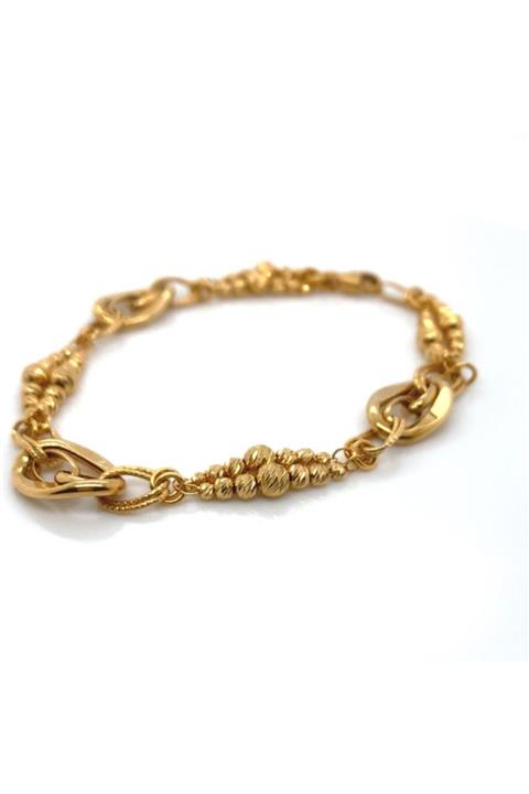 BERK MÜCEVHERAT 22 Ayar Halat Motifli Dorika Boncuklu Bileklik