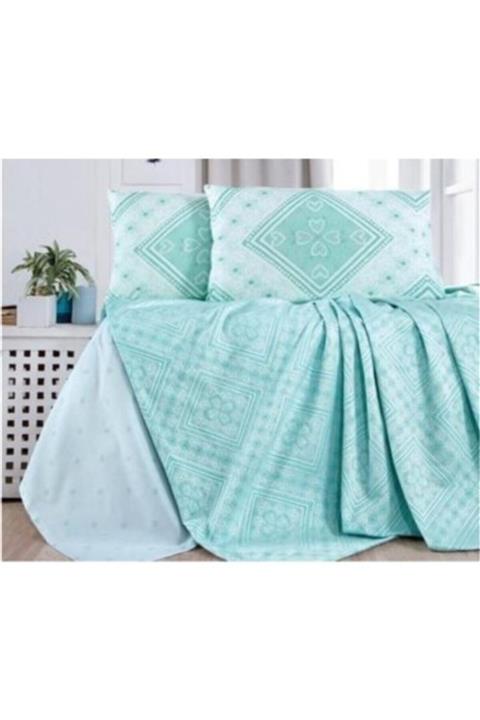 Irina Home Mint Çift Kişilik Mint Jakar Pike Takımı