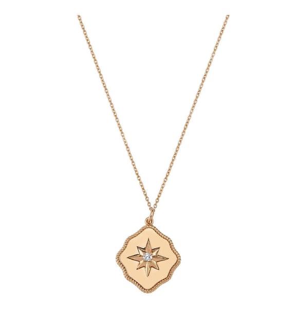 Altınbaş Pırlanta Sekiz Köşeli Yıldız Kolye