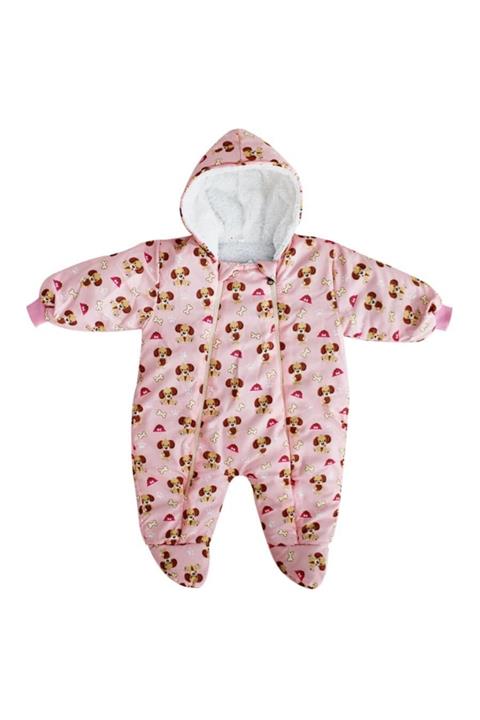 bebegen Kız Bebek Köpek Baskılı Somon Kozmonot