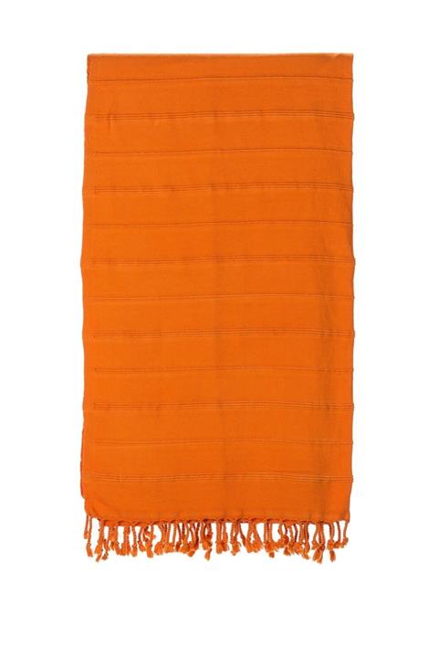 rosa bianca Turuncu Fitilli Double Pamuk Peştemal