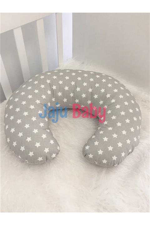 Jaju Baby Gri Desenli Emzirme Yastığı - Destek Minderi
