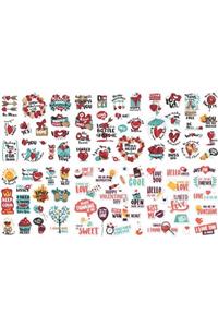 Sticker Master 88 Adet Love Aşk Graffiti Jdm Araba Modifiye Stickers Motor Bisiklet Laptop Sticker Etiket Çıkartma