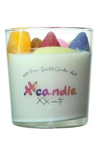 XX Candle Meyveli Beyaz Bardak Mum (m)