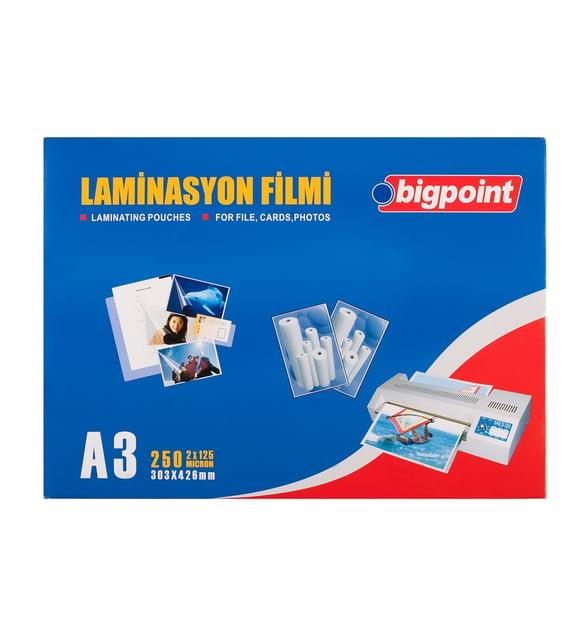 Bigpoint Laminasyon Filmi A3 125 Mikron 100'lü Kutu