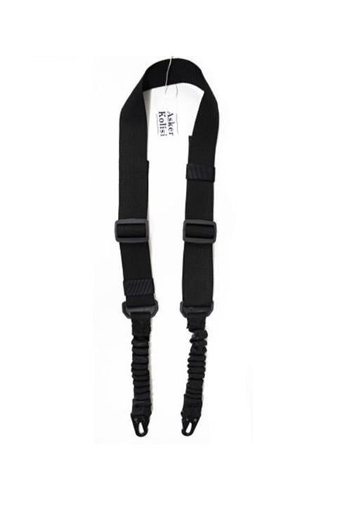 Asker Kolisi Siyah Yaylı Çift Nokta Askı Kayışı - Askeri Avcı Malzeme