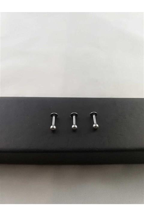 Takıparkxs 316l Cerrahi Çelik Üçlü Set 6 mm Top Uçlu Labret Piercing