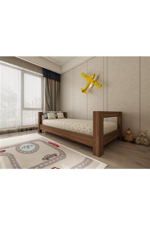 Herseycik Herşeycik Montessori Yatak Y1 Ceviz - 90x190 Yatak Uyumlu