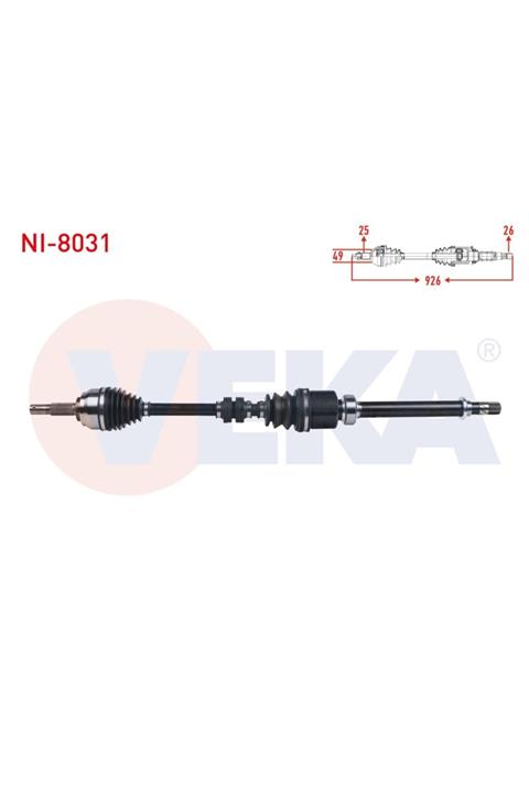 ünlü oto Komple Aks Sag On Nıssan Note (e12) 1.5 Dcı M-t Uzunluk 926 Mm 2013-