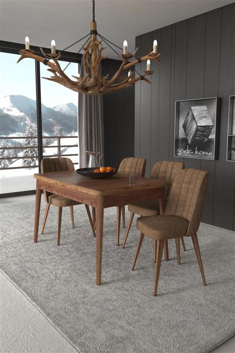 GadaHome Arven Kelebek Masa (mdf Tabla) 4'lü