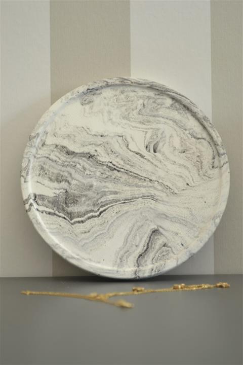 GIRAFFES Siyah Mermer Desen Bardak Altlığı