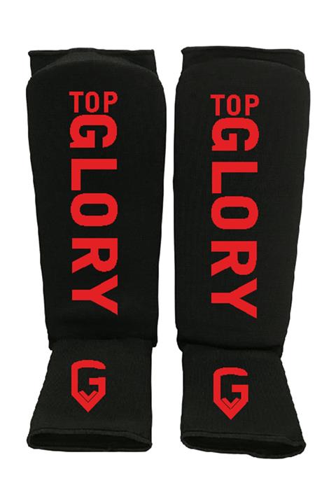 TOP GLORY Muay Thai Kick Boks, Mma Ayak Kaval Koruyucu Siyah Kırmızı