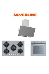 Silverline Gri Cam Ankastre Set (3457 Soho 60+cs5365s01+bo6503s01)